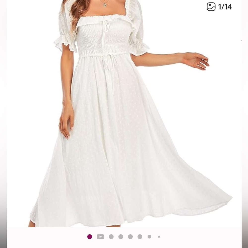 Posh White Smocked Maxi Dress